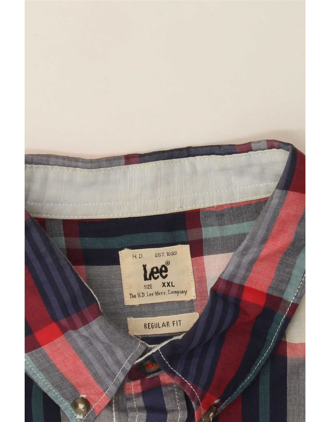 Lee Herren-Kurzarmhemd mit normaler Passform, 2XL, mehrfarbig kariert