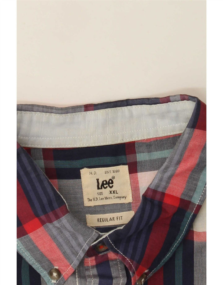 Lee Herren-Kurzarmhemd mit normaler Passform, 2XL, mehrfarbig kariert
