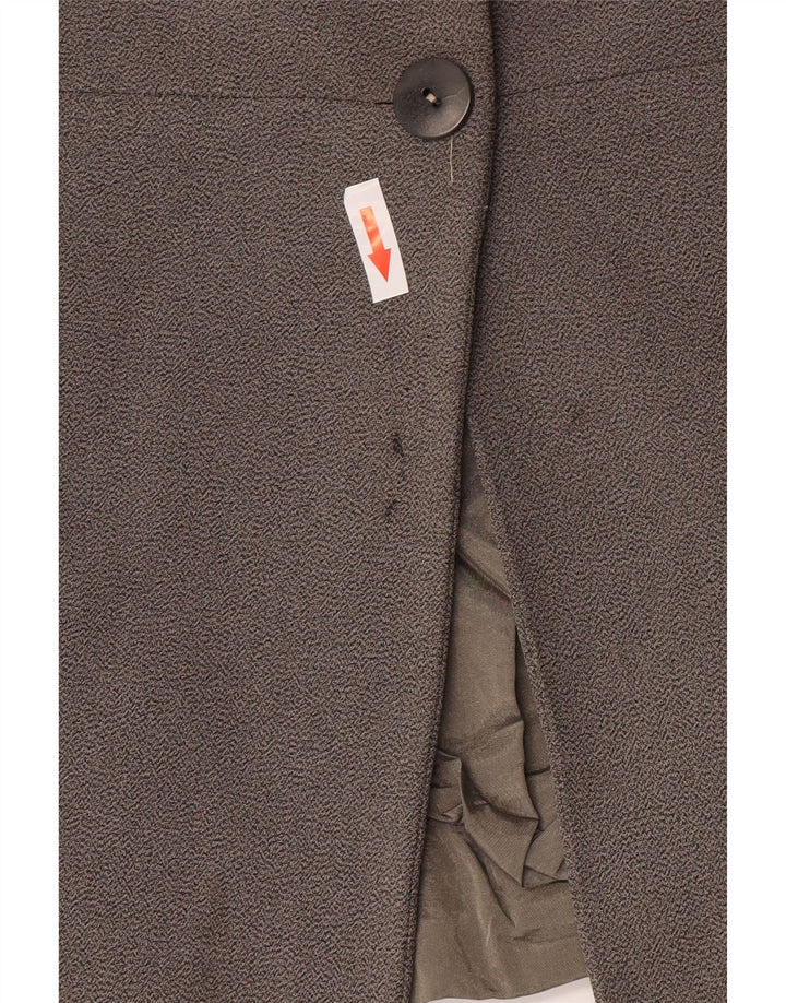 Marella Damen 2-Knopf-Blazer-Jacke, UK 16, große graue Viskose