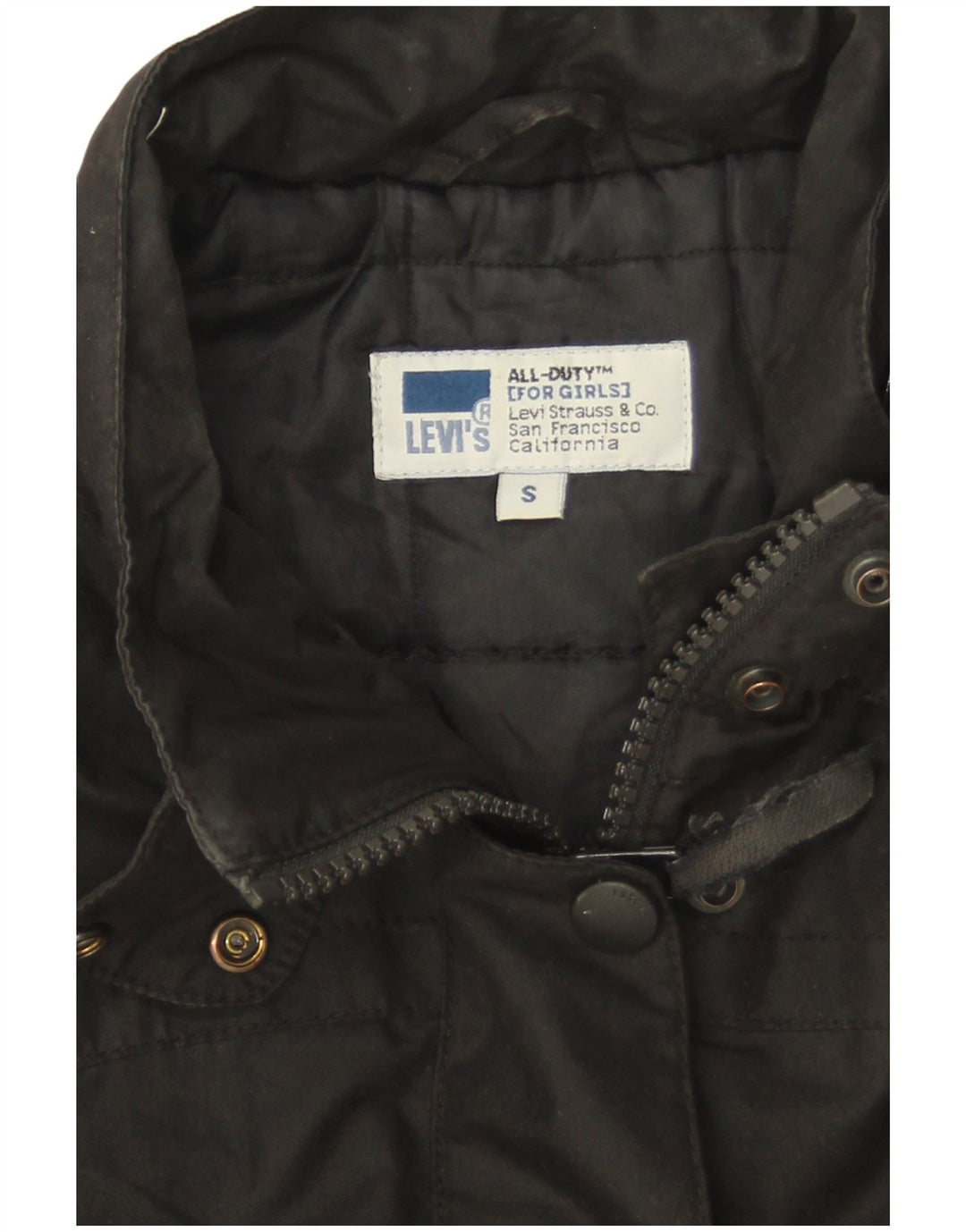 Levi's Damen Übergroße Windjacke UK 10 Small Schwarz Polyester