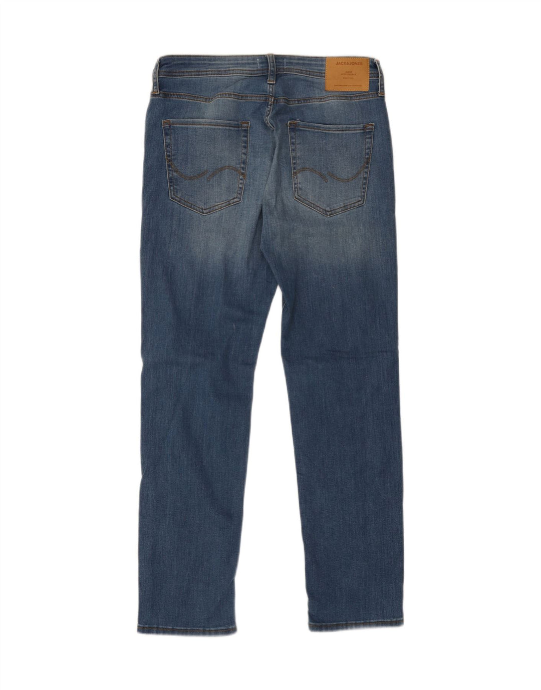 JACK & JONES Herren Straight Jeans W31 L32 Blaue Baumwolle