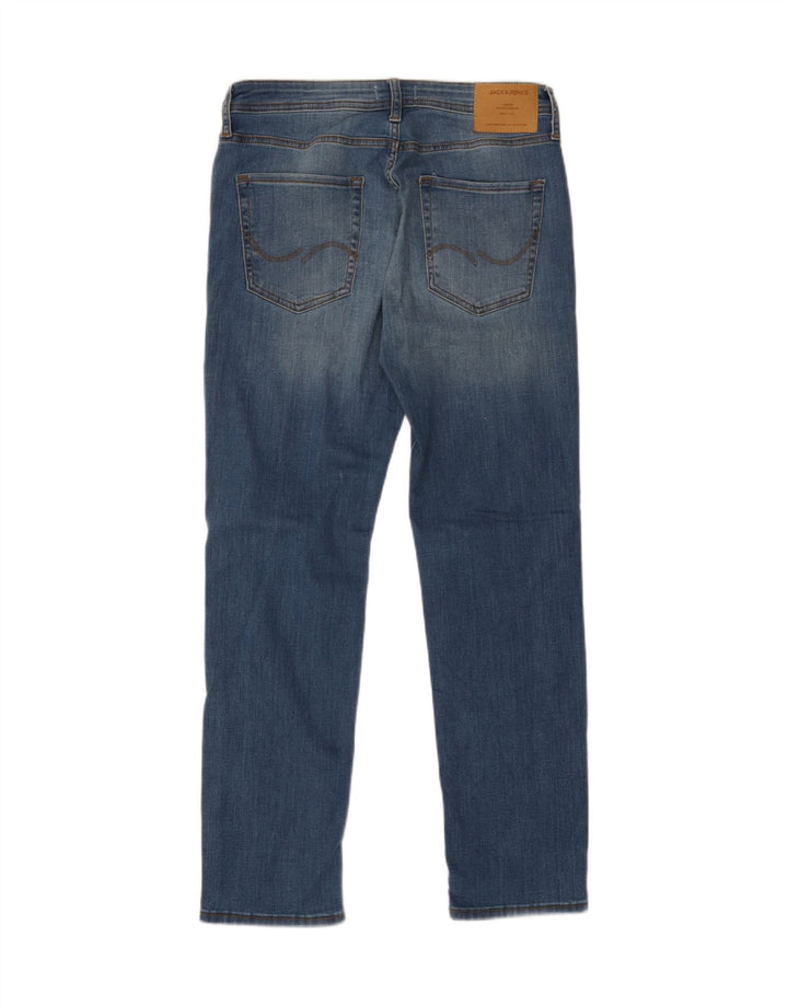 JACK & JONES Herren Straight Jeans W31 L32 Blaue Baumwolle