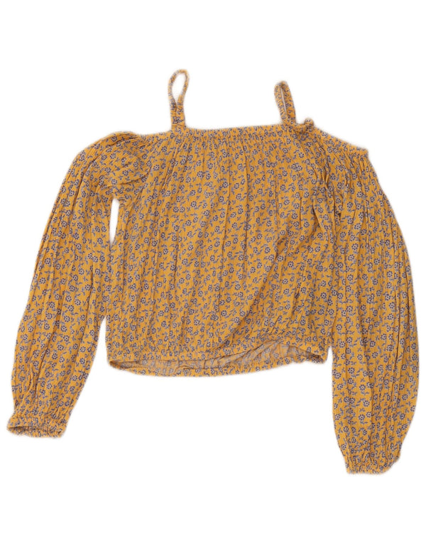 Marks & Spencer Crop Off Shoulder Top für Mädchen, 12–13 Jahre, Orange geblümt