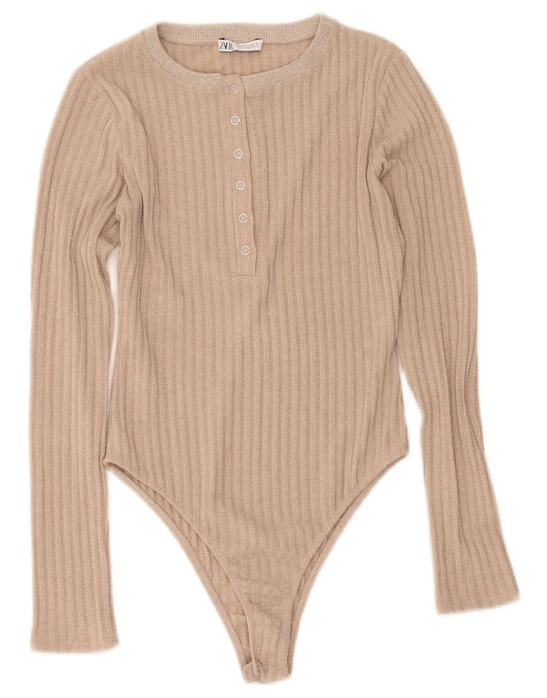 Zara Damen-Body UK 10 Small Beige