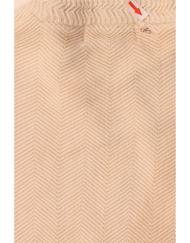 Chaps Herren-Pullover mit Rundhalsausschnitt, XL, beige, Herringbone-Baumwolle