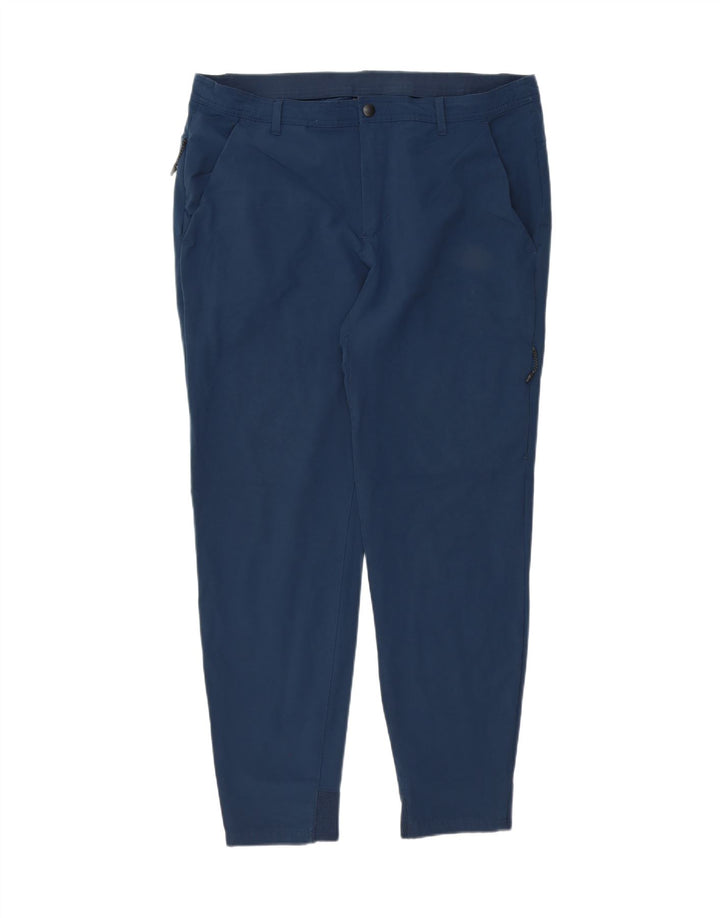 RUSSELL ATHLETIC Mens Slim Chino Trousers Large Navy Blue Polyester Vintage Russell Athletic and Second-Hand Russell Athletic from Messina Hembry 