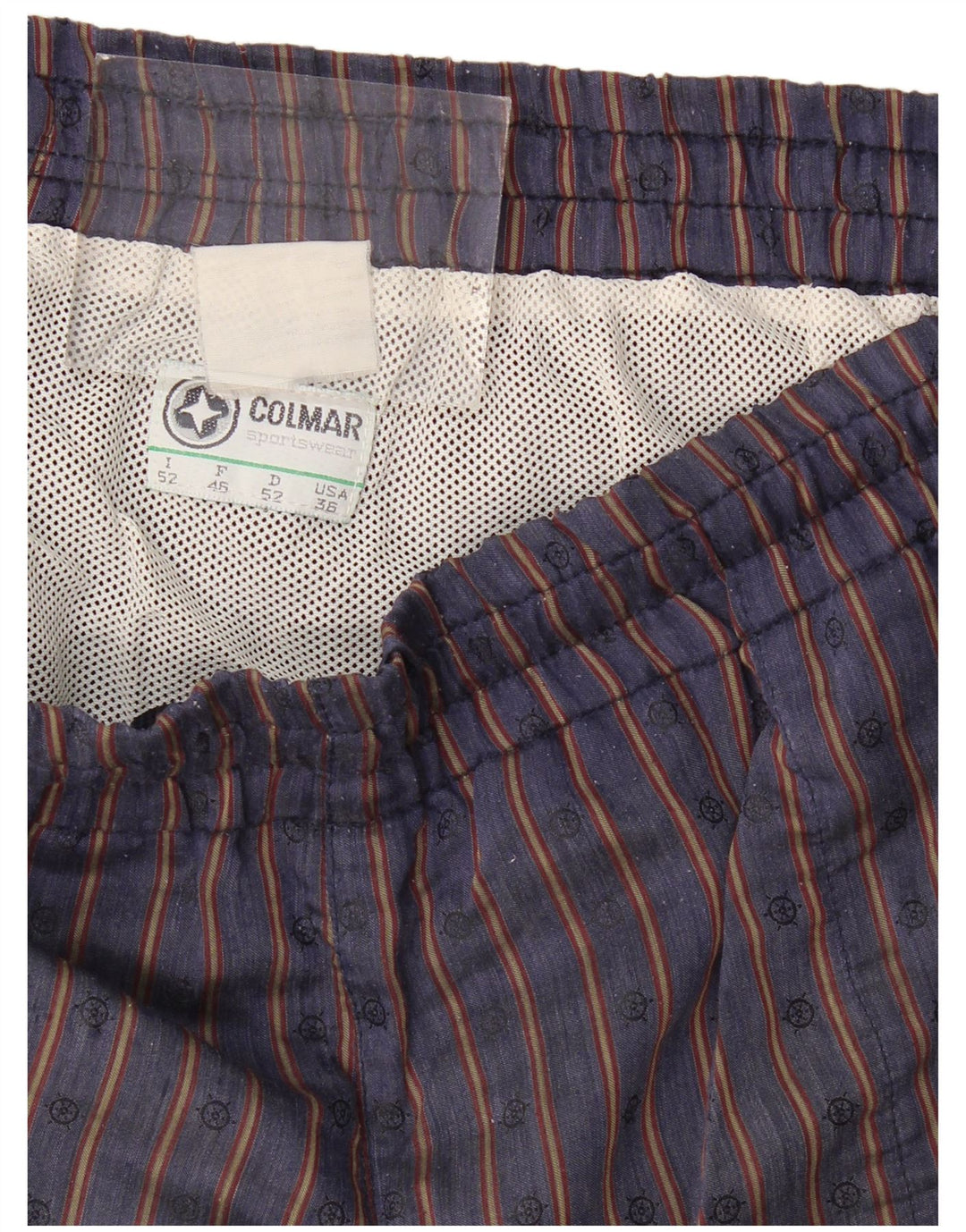 COLMAR Herren Badeshorts IT 52 Large Marineblau gestreift