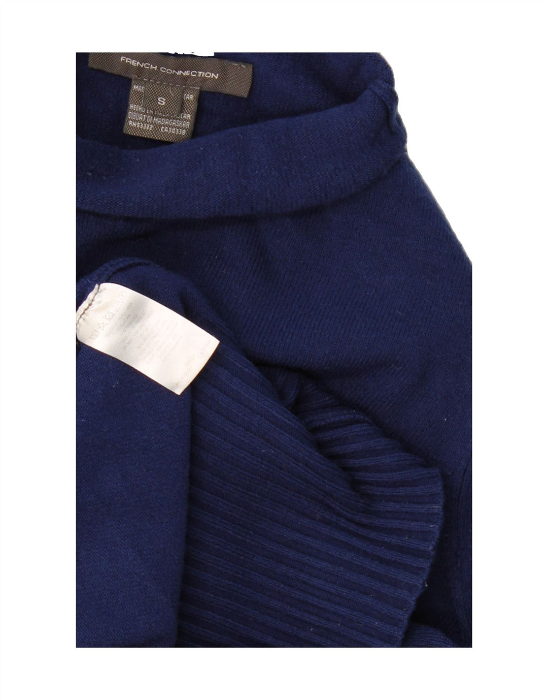FRENCH CONNECTION Womens Turtle Neck Jumper Sweater UK 10 Small Navy Blue Vintage French Connection and Second-Hand French Connection from Messina Hembry 