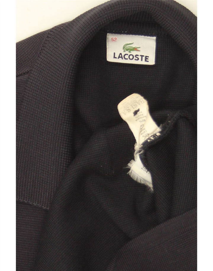 Lacoste Herren-Strickjacke IT 52 Große marineblaue Wolle