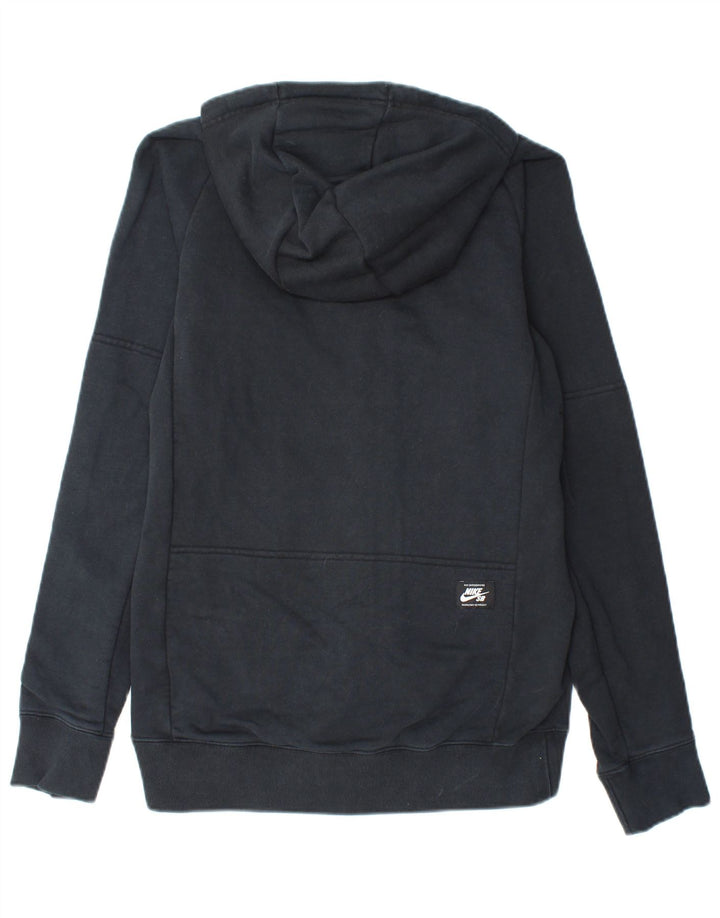 NIKE Herren-Kapuzenpullover mit Reißverschluss, Größe S, Schwarz, Baumwolle