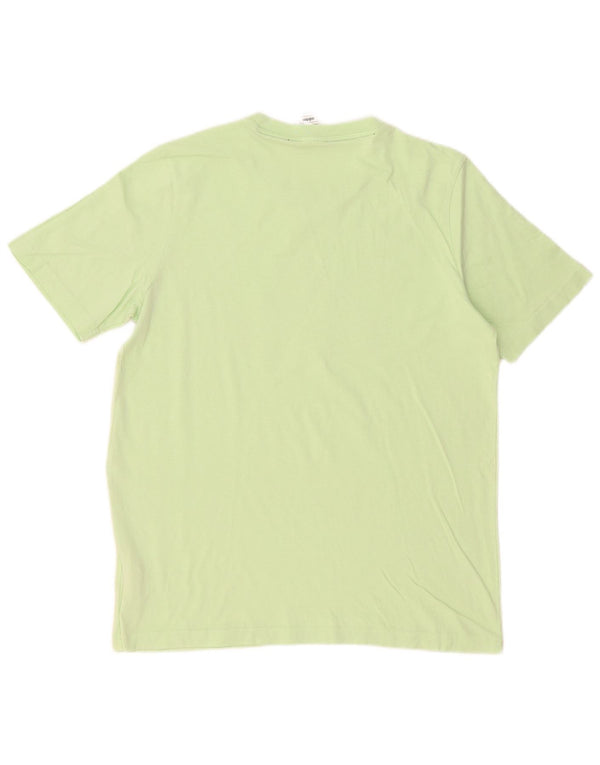 Adidas Herren Grafik-T-Shirt aus mittelgrüner Baumwolle
