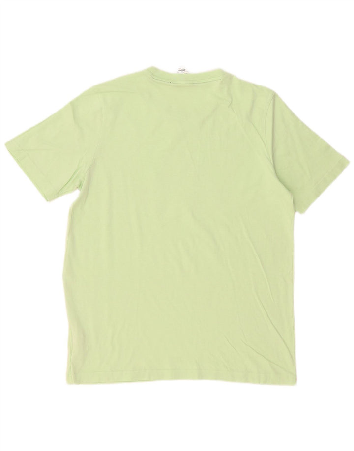 Adidas Herren Grafik-T-Shirt aus mittelgrüner Baumwolle