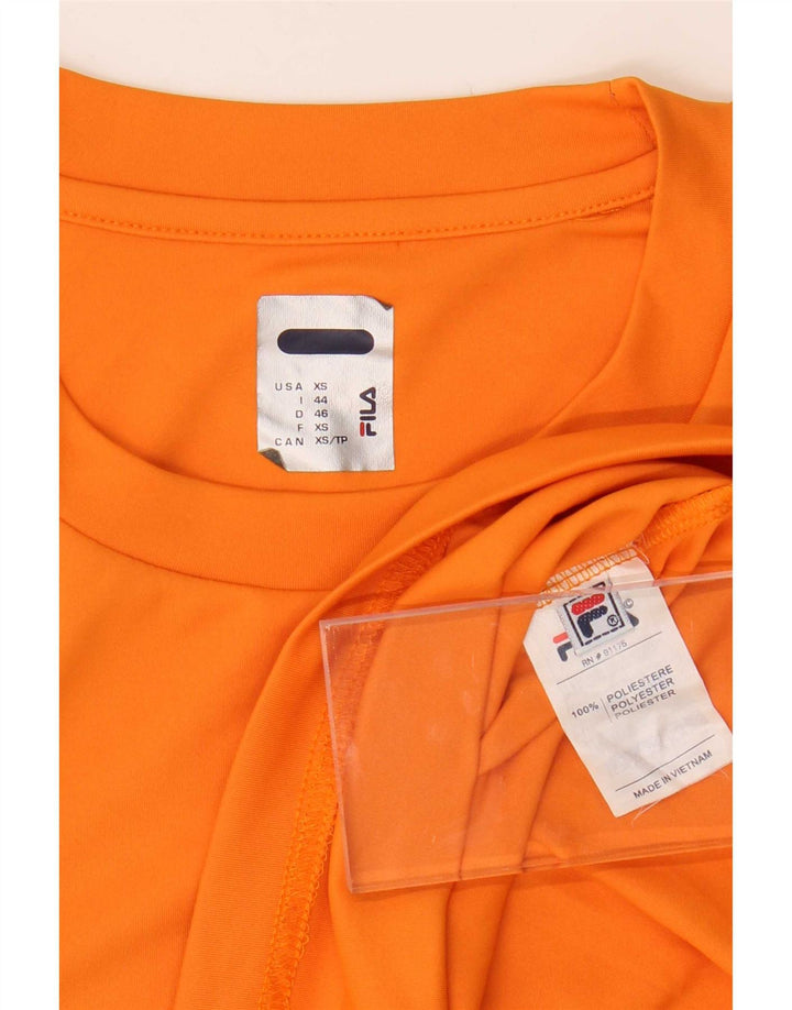 Fila Herren T-Shirt Top IT 44 XS Orange Polyester