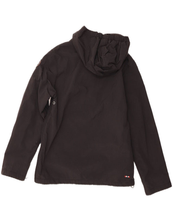 Napapijri Jungen Geographic Hooded Graphic Anorak Jacke 13-14 Jahre Schwarz