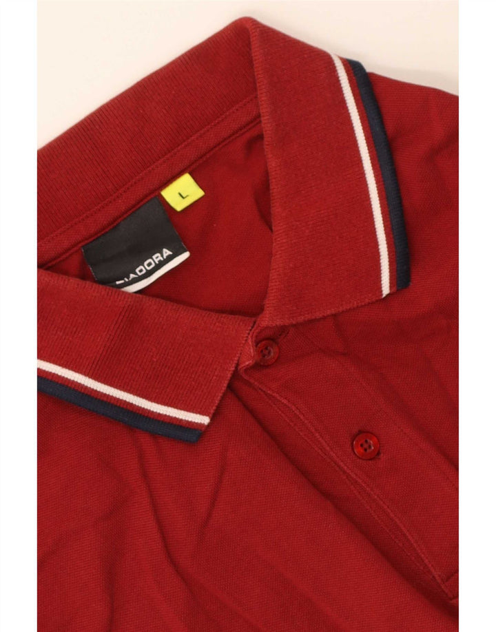 Diadora Herren Poloshirt Large Burgund