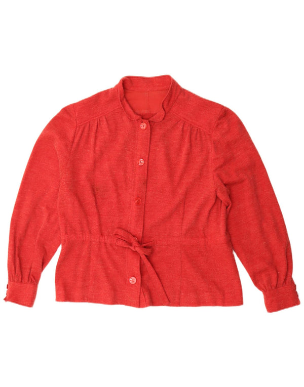 Vintage Damen Bomberjacke UK 16 Groß Rot