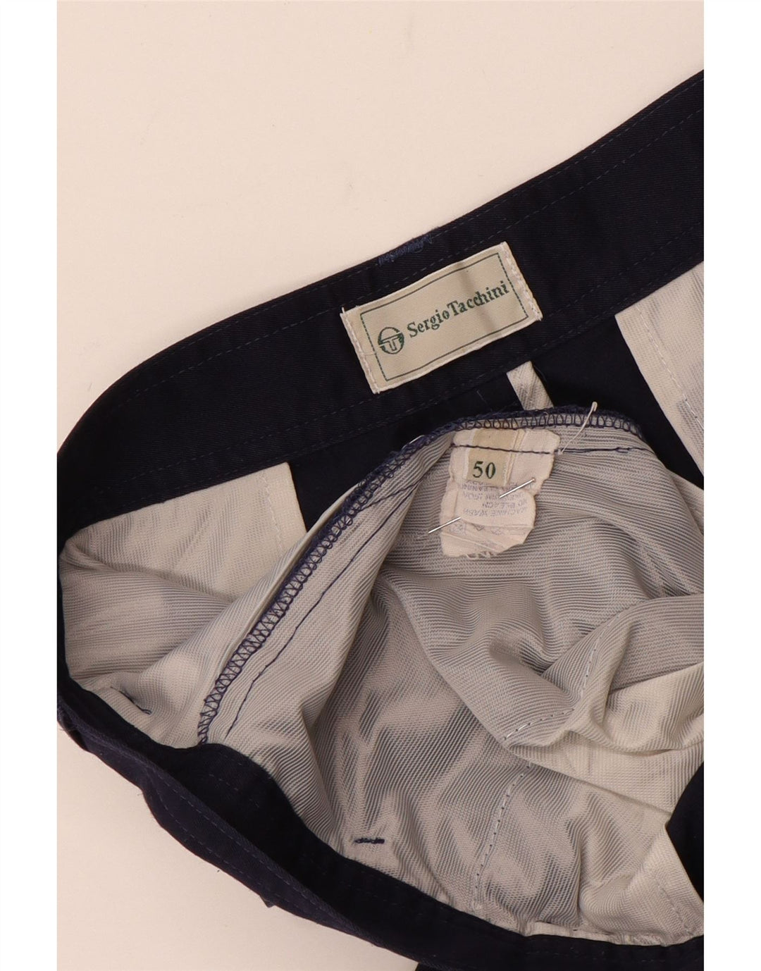 Sergio Tacchini Herren Pegged Chino Shorts IT 50 Large W32 Marineblau