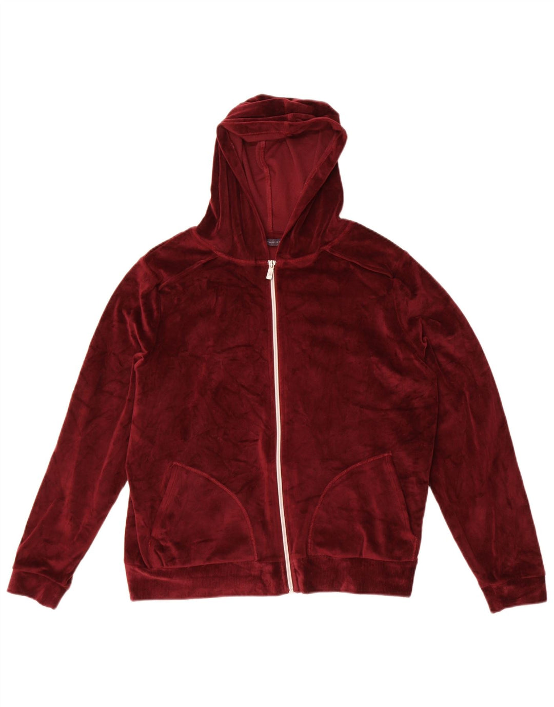 Marks & Spencer Damen-Pullover mit übergroßem Kapuzenpullover und Reißverschluss, Gr. 12, mittleres Burgunderrot