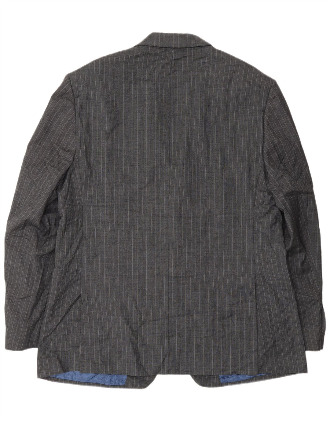 Marks & Spencer Herren-Blazer mit 2 Knöpfen, UK 44, XL, graue Nadelstreifenwolle