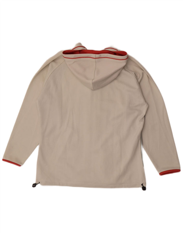 Asics Herren-Trainingsanzug mit Kapuze, Oberteil, mittelgroß, gebrochenes Weiß, Farbblock