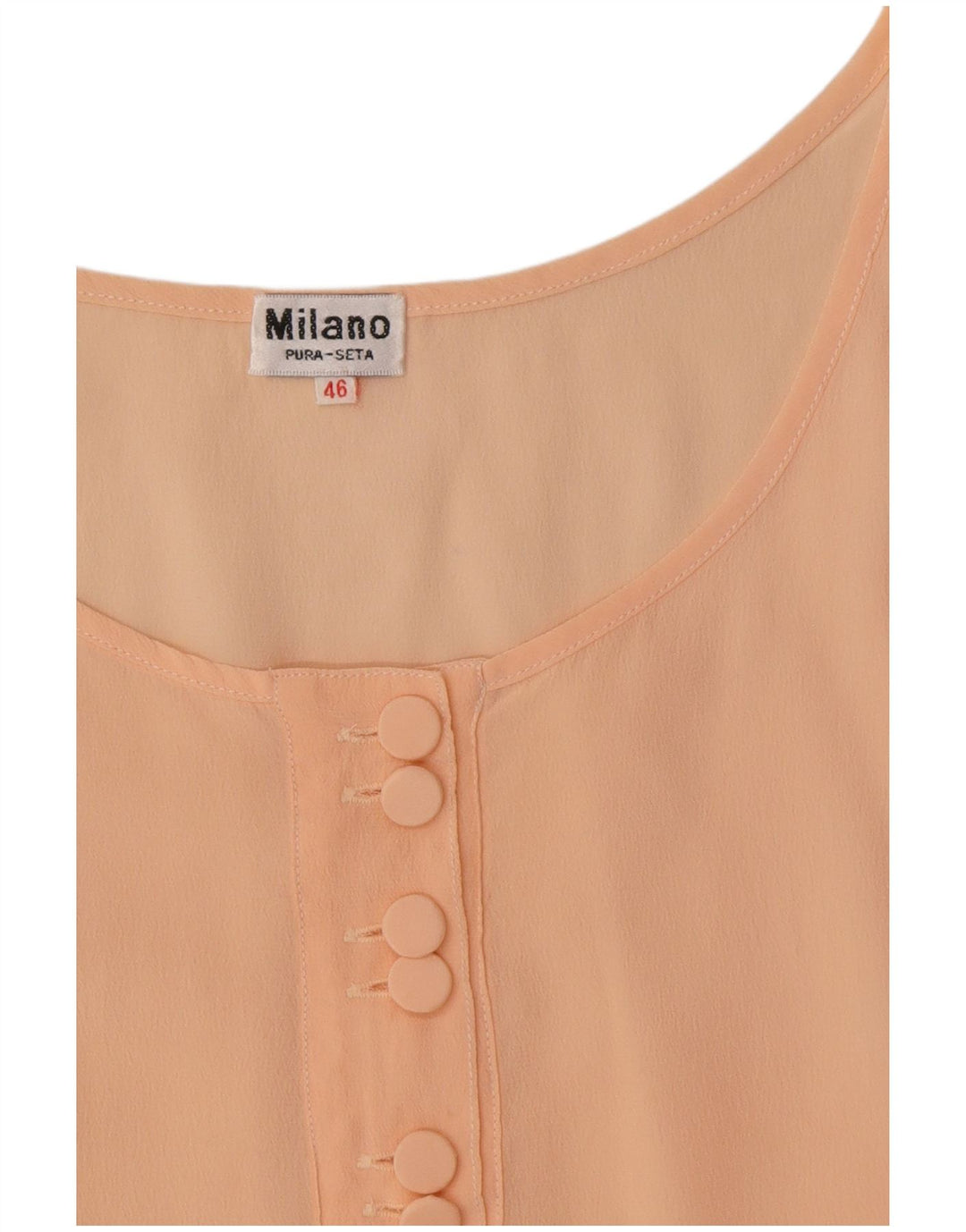 milano Damen Ärmelloses Blusentop IT 46 Große rosa Seide
