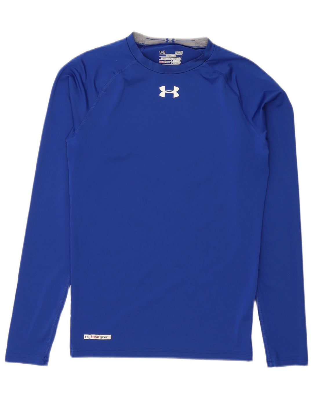Under Armour Herren Heat Gear Graphic Top Langarm Großes Blaues Polyester