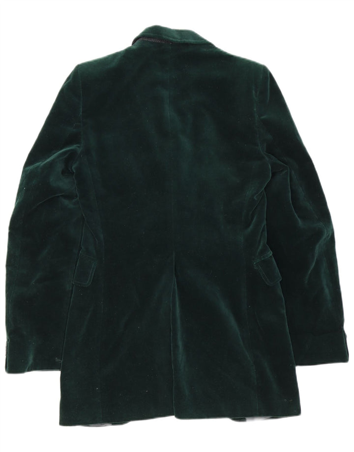 Vintage Herren 1 Knopf Samt Blazer Jacke UK 36 Small Grün