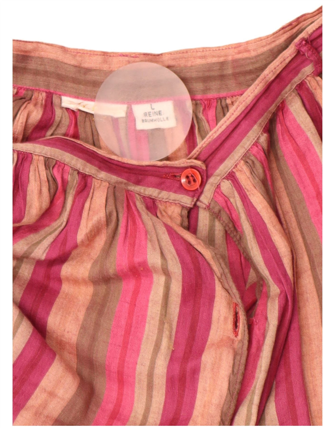 VINTAGE Damen Faltenrock mit hoher Taille, groß, W26, mehrfarbig gestreift