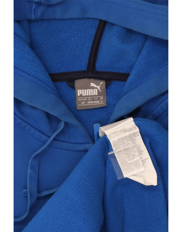 Puma Herren Graphic Zip Hoodie Pullover Kleine blaue Baumwolle