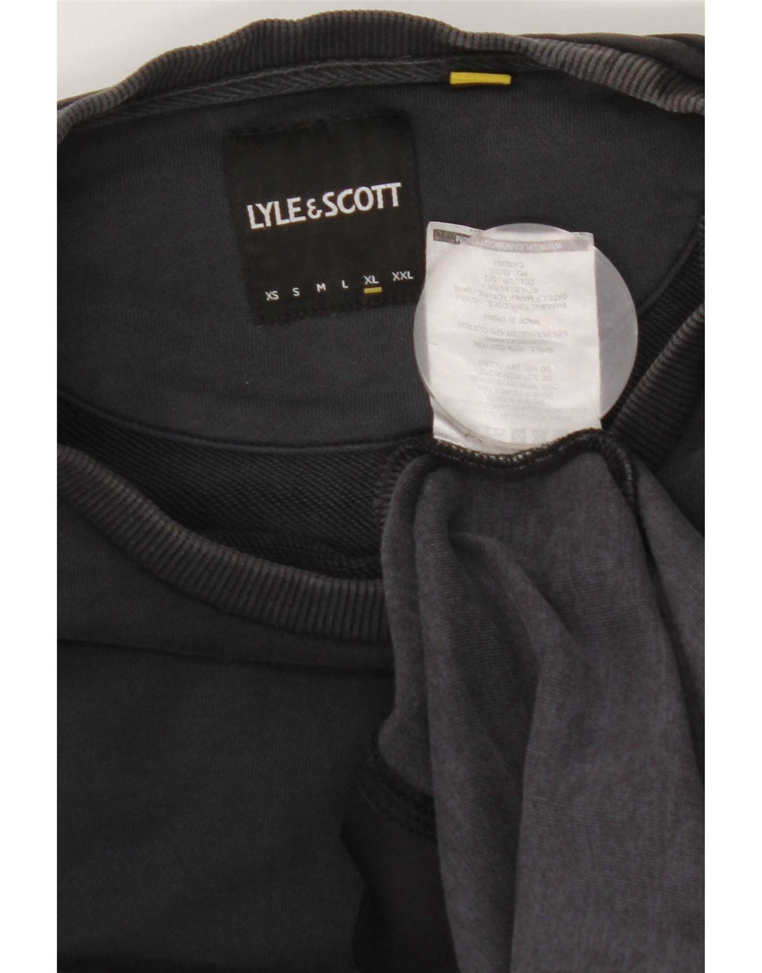 Lyle & Scott Herren Sweatshirt Pullover XL Schwarz Colourblock Baumwolle