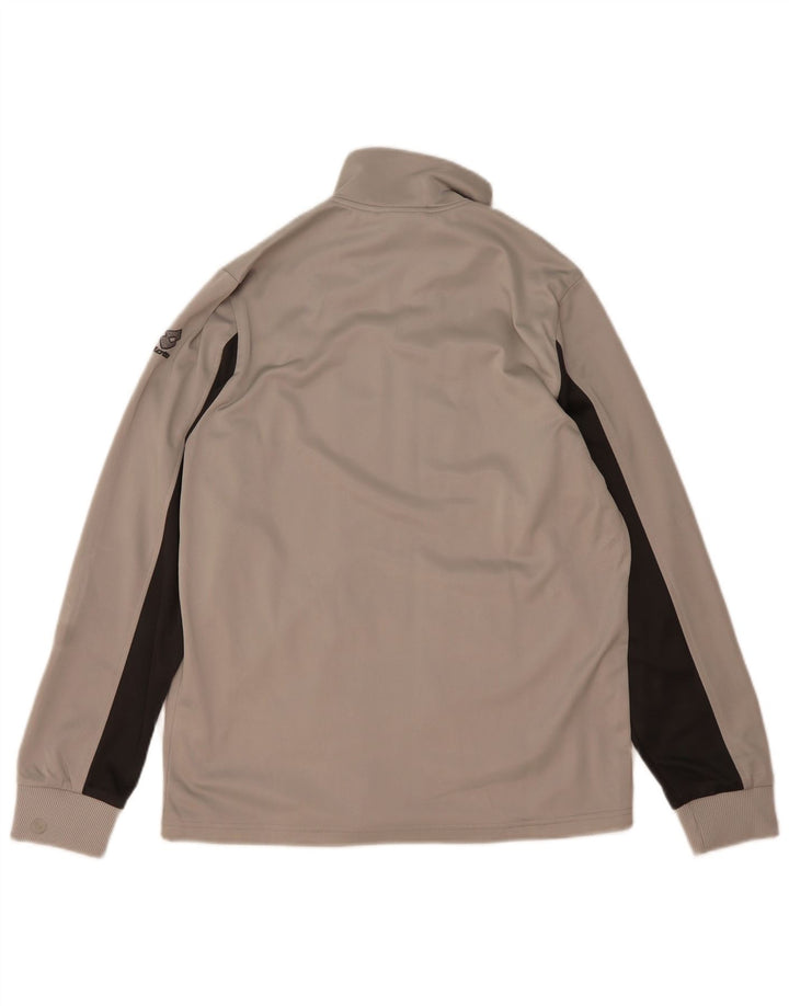 Lotto Herren-Trainingsanzug-Top-Jacke, großes graues Farbblock-Polyester