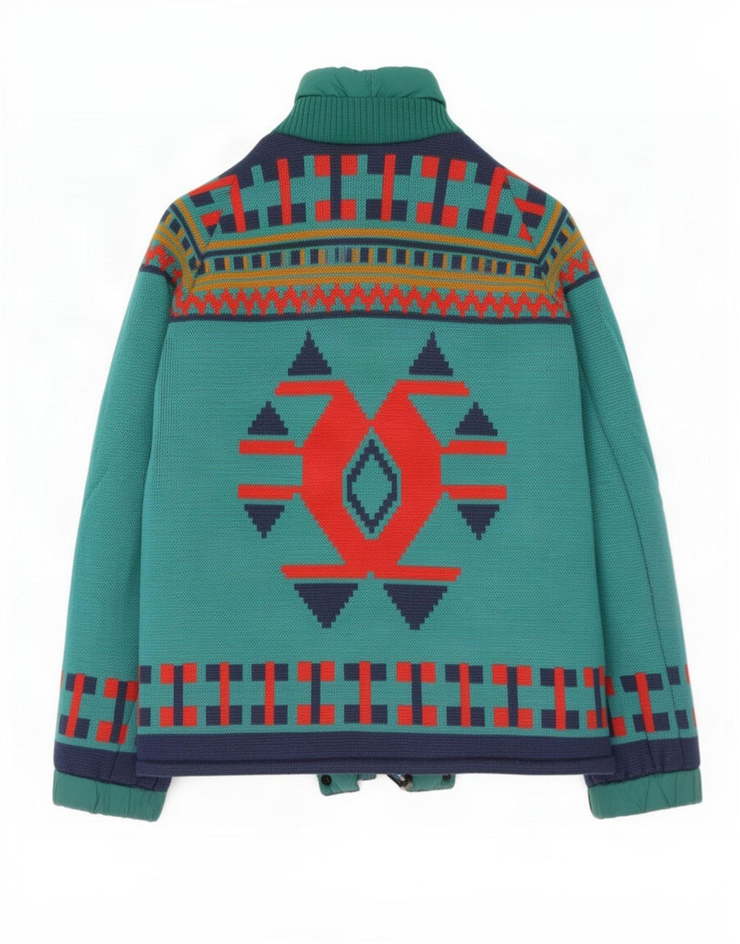 Brunik Herren Wendejacke UK 38 Mittelgrün Geometrisch