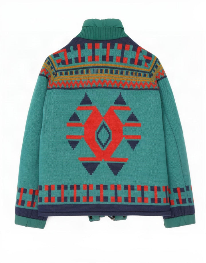 Brunik Herren Wendejacke UK 38 Mittelgrün Geometrisch