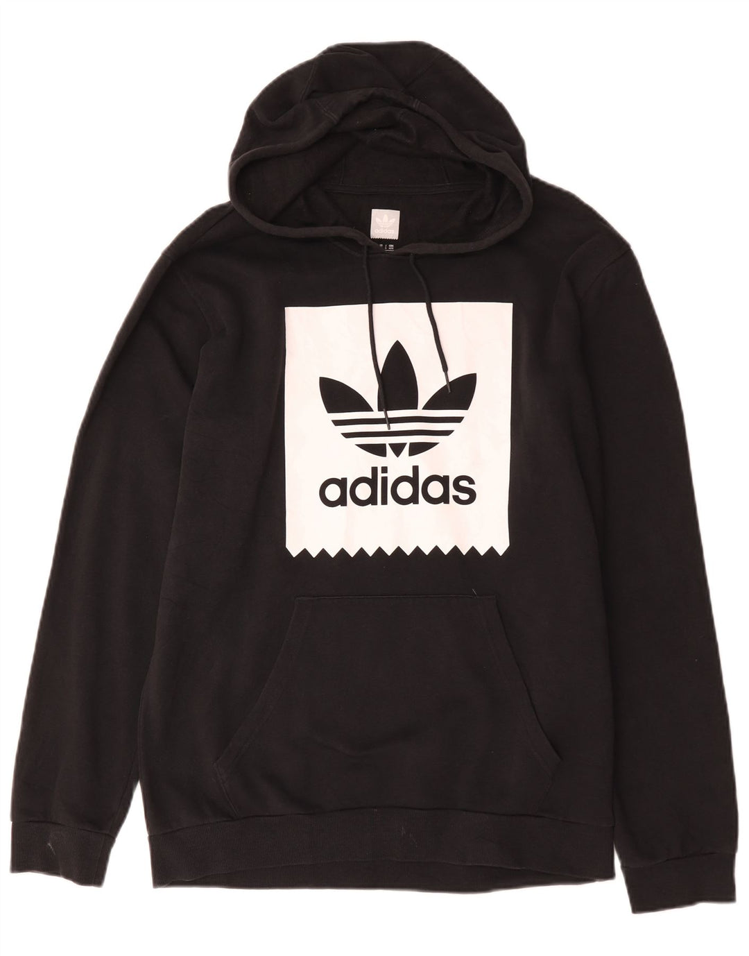 Adidas Herren Graphic Hoodie Pullover Mittelschwarze Baumwolle