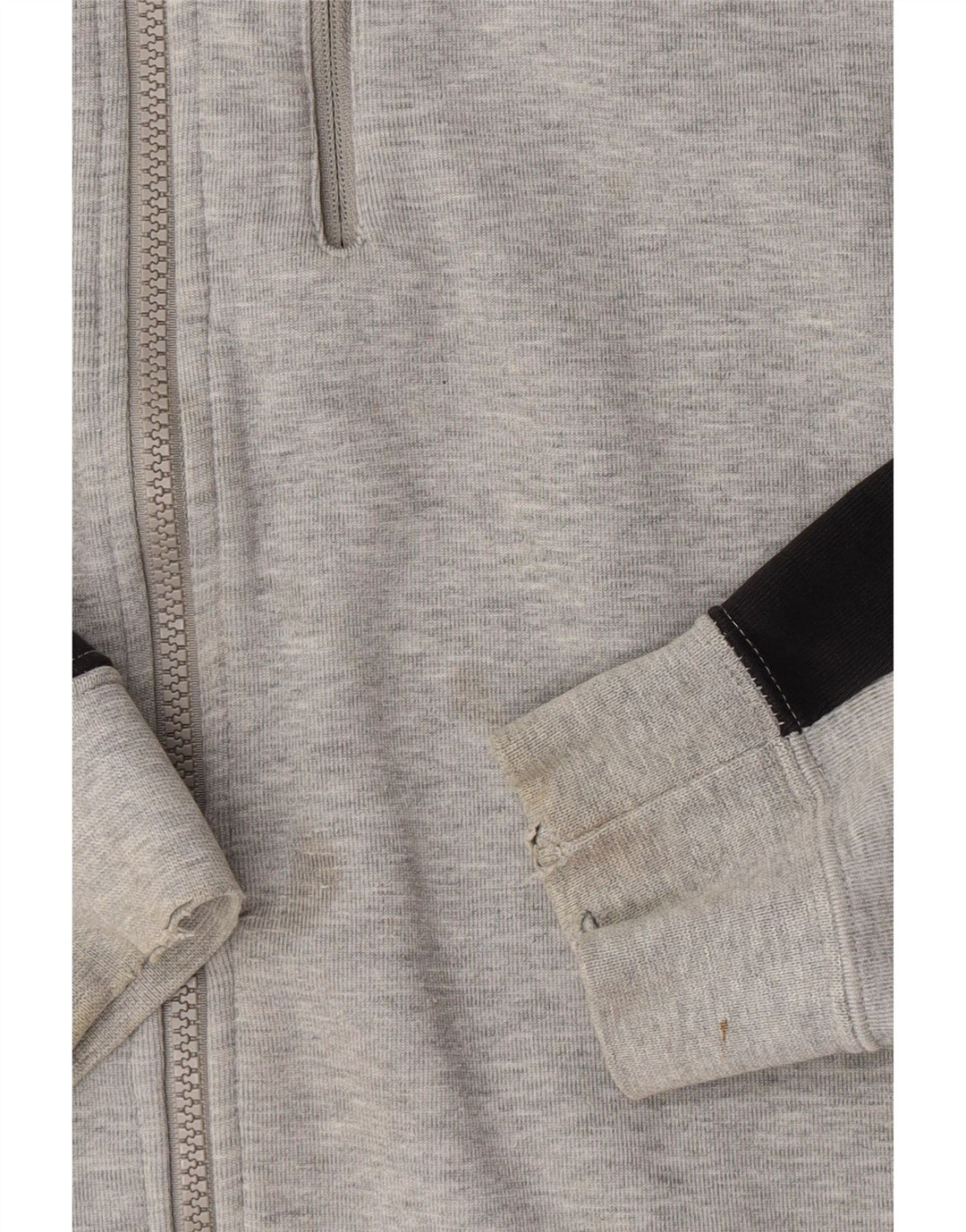 Nike Herren-Kapuzenpullover mit Reißverschluss, mittelgraue Colourblock-Baumwolle