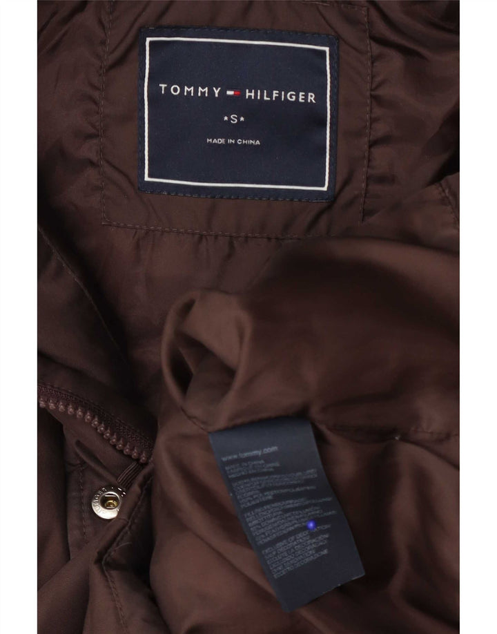 Tommy Hilfiger Damen-Jacke mit Kapuze, gepolstert, UK 10, Größe S, braun, Polyester