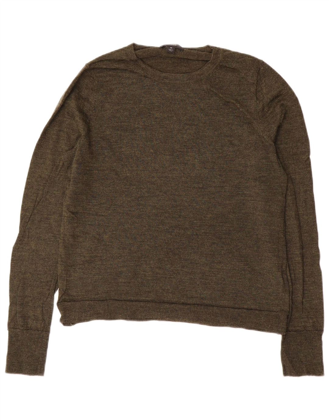 J. CREW Damen-Pullover mit U-Boot-Ausschnitt, UK 14, mittlere Khaki-Merinowolle