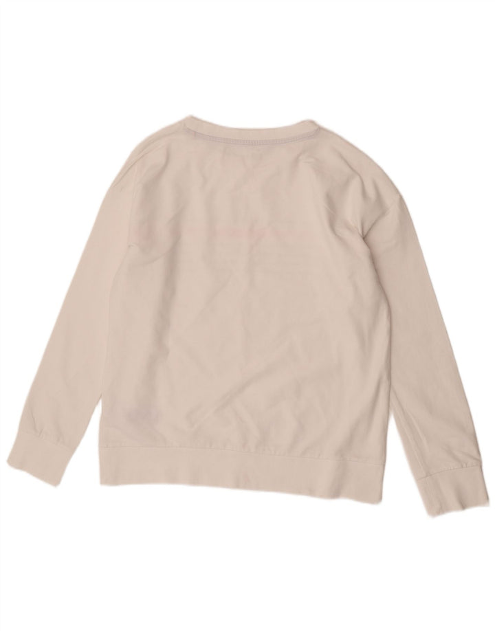 Esprit Damen-Sweatshirt-Pullover, UK 16, groß, weiß gestreift, Baumwolle