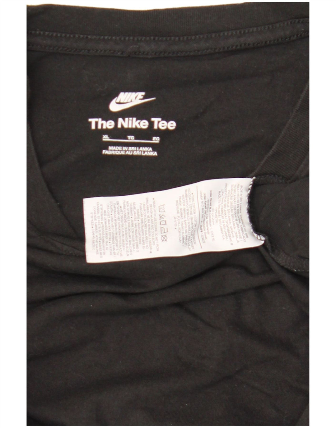 Nike Herren T-Shirt Top XL Schwarz Baumwolle