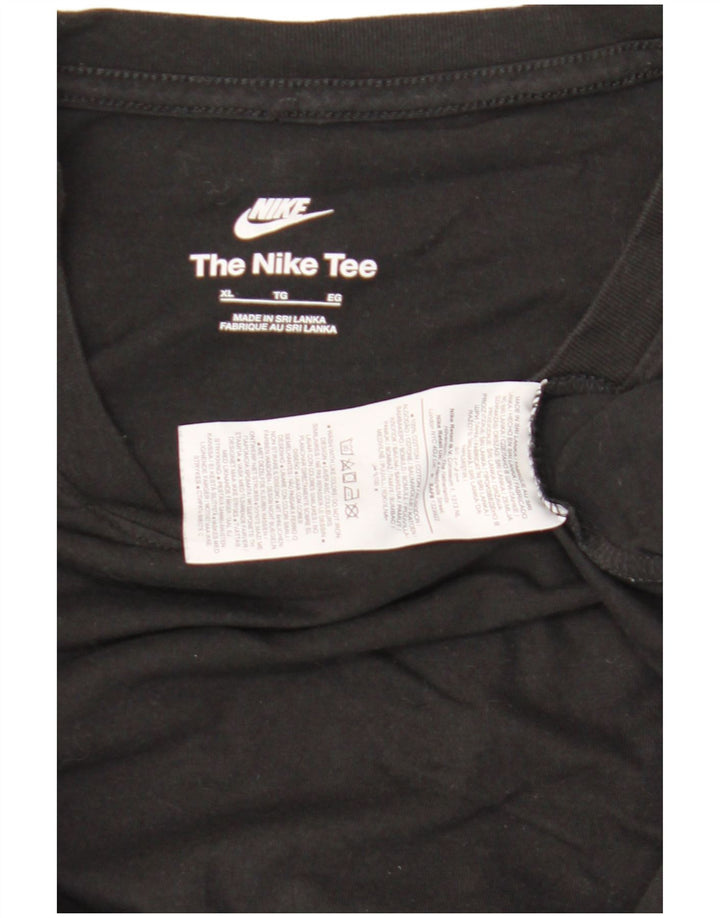 Nike Herren T-Shirt Top XL Schwarz Baumwolle
