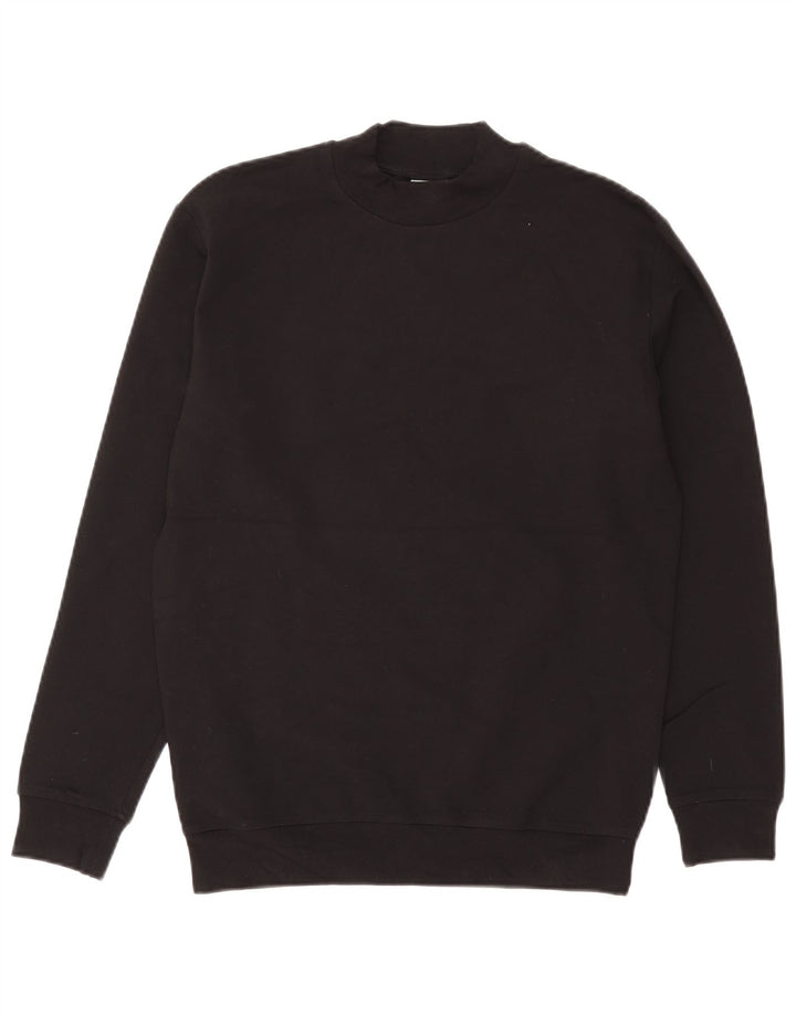 Zara Damen Sweatshirt Pullover UK 14 Mittelschwarze Viskose