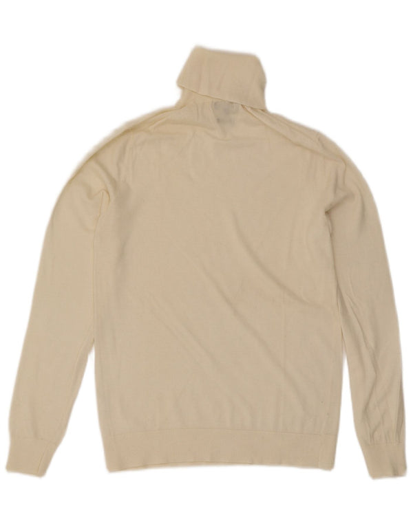Massimo Dutti Damen-Pullover mit Rollkragen, Gr. 12, Mittel, gebrochenes Weiß