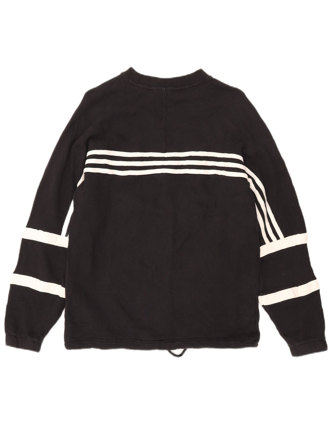 Adidas Damen Sweatshirt Pullover UK 10 Small Schwarz Baumwolle