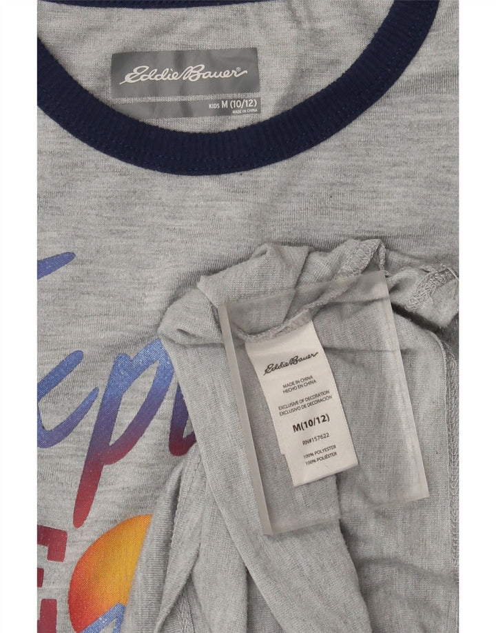 Eddie Bauer Langarmshirt mit Grafik für Jungen, 10–11 Jahre, Mittelgrau gefleckt