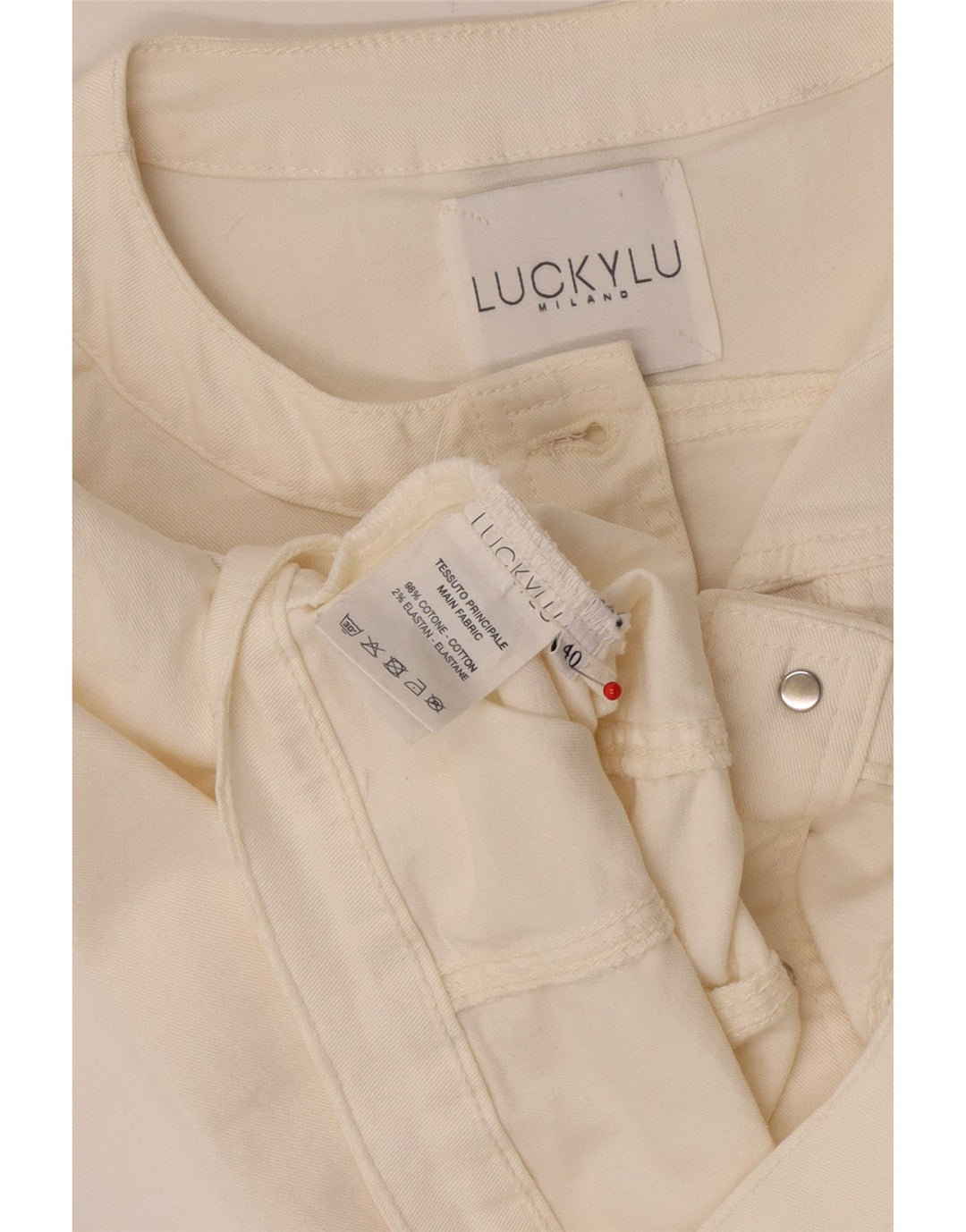 Vintage Damen 3/4 Ärmel Crop Jeansjacke IT 40 Small Weiße Baumwolle