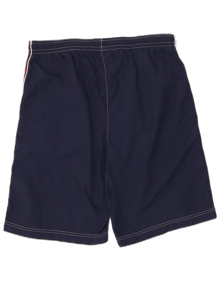 Fila Herren-Sportshorts mit Grafik, groß, marineblau, Colourblock-Polyamid