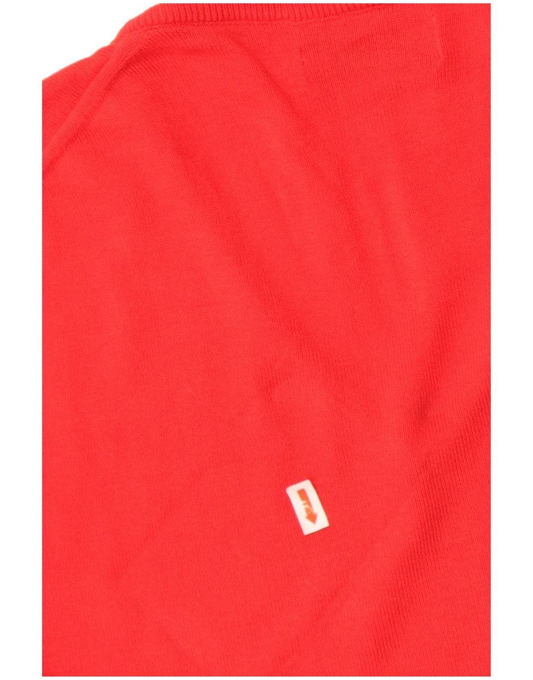Zara Herren-Pullover mit V-Ausschnitt, XL, rote Baumwolle