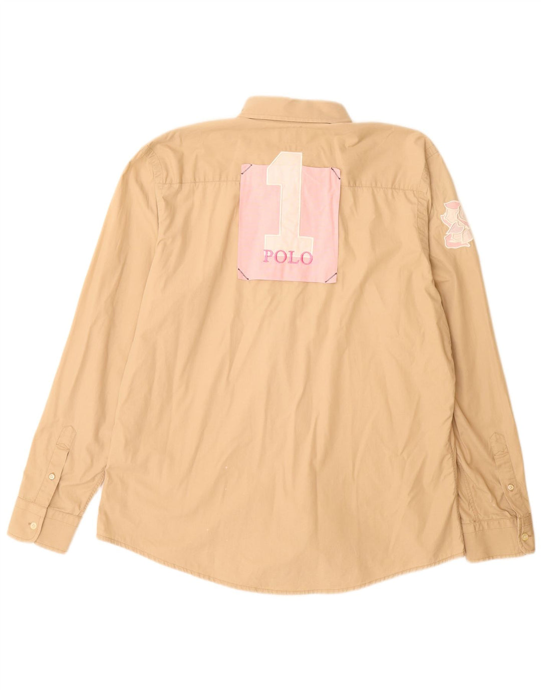 LA MARTINA Herren-Grafikhemd 2XL Beige Baumwolle