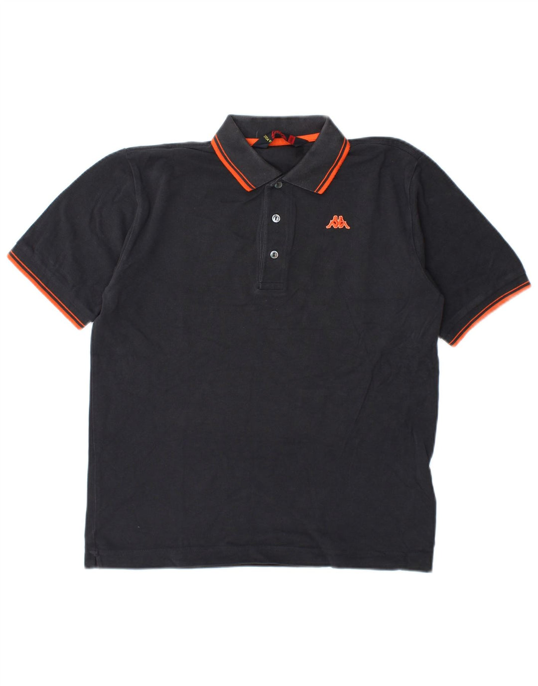 Kappa Herren-Poloshirt, klein, grau gestreift, Baumwolle