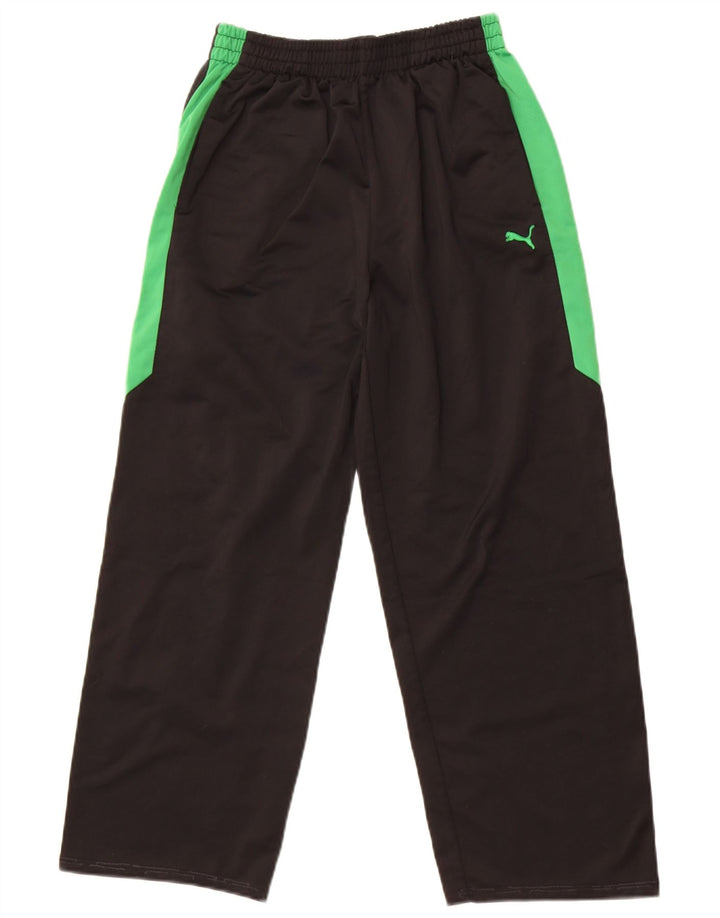 Puma Jungen-Trainingshose, 13–14 Jahre, schwarzes Colourblock-Polyester